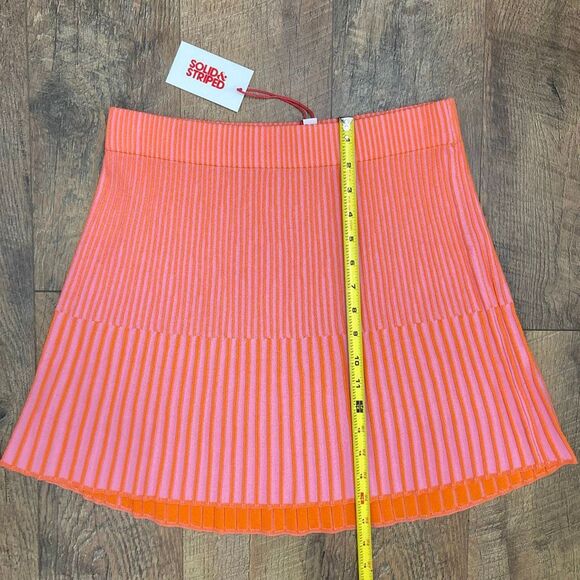 Solid & Striped NWT The Rosie Skirt in Carnation Pink Clementine Plaited sz M - Picture 8 of 9